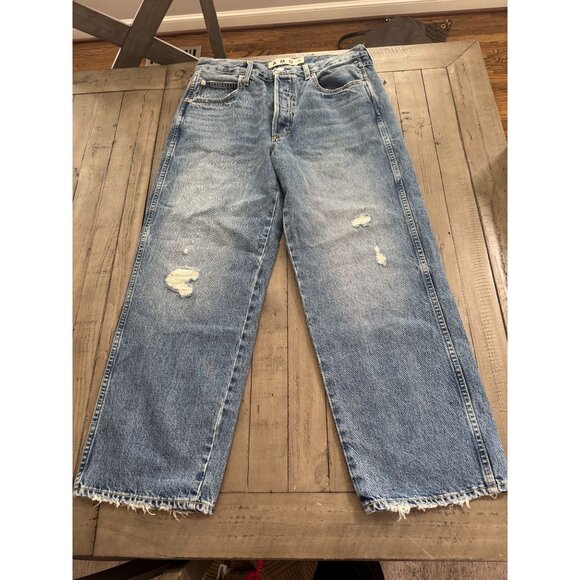AMO Blue Straight Leg Jeans - Picture 2 of 5